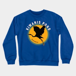 Kiwanis Pond in Wisconsin Heron Sunrise Crewneck Sweatshirt